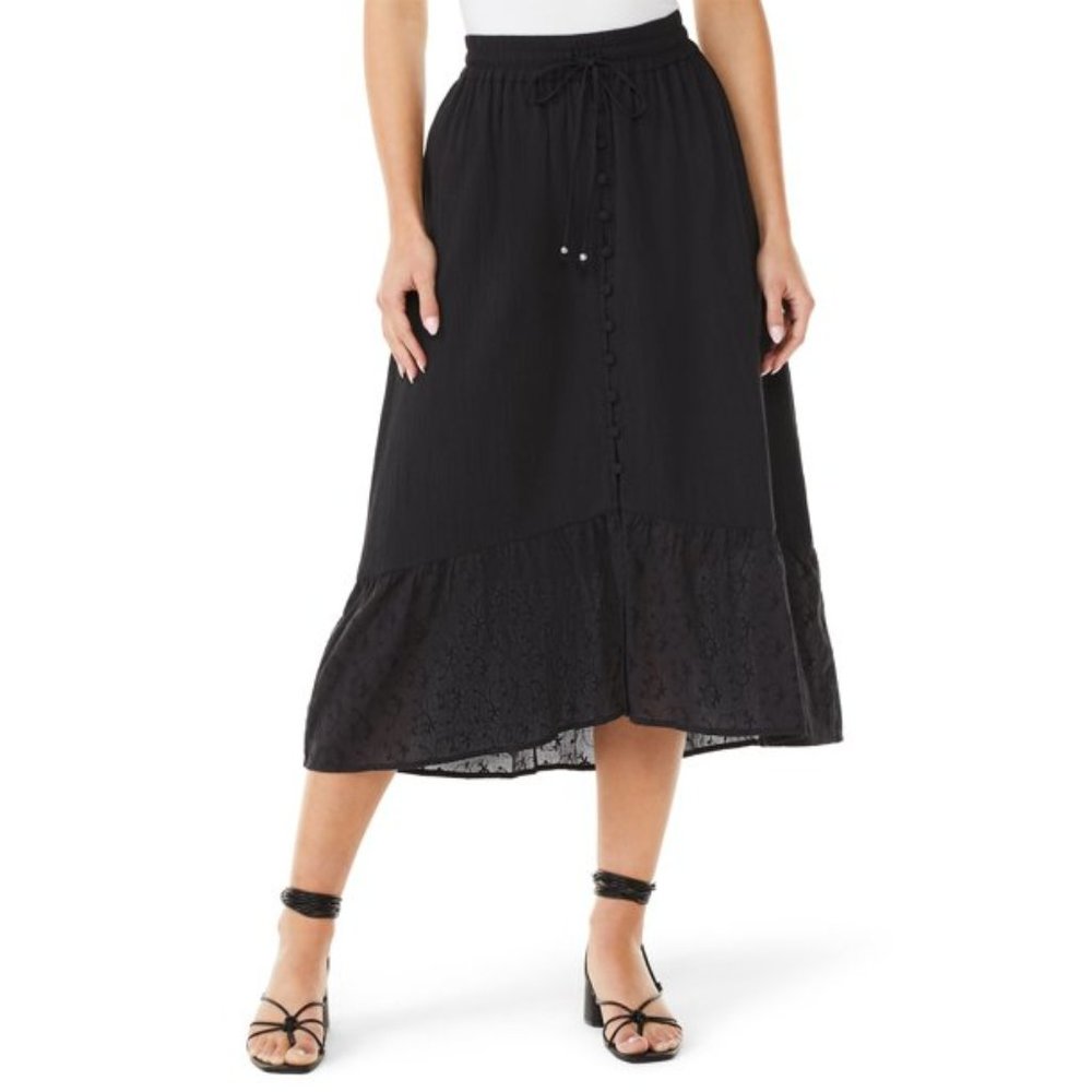 Sofia Vergara Women's Eyelet Midi Skirt